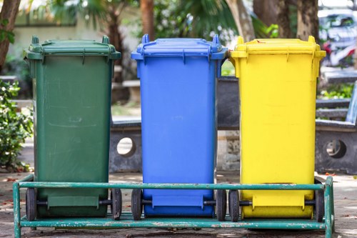 Recycling sorting at a local transfer station
