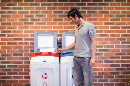 Team member consulting with clients for waste removal services