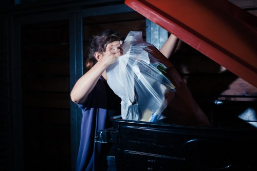 Residents utilizing waste recycling services in Thornton Heath