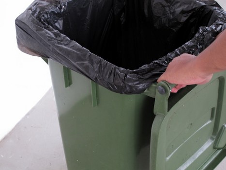 Professional waste removal team at a construction site
